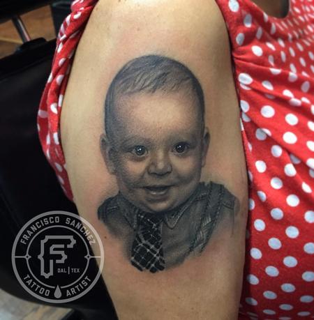 Tattoos - Realistic Baby Portrait Tattoo - 130826